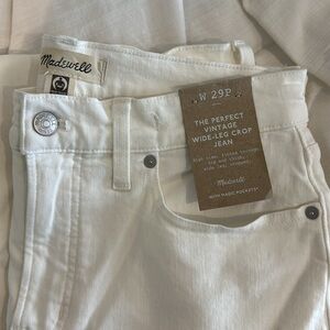 Madewell: The Perfect Vintage Wide-Leg Crop Jean - White